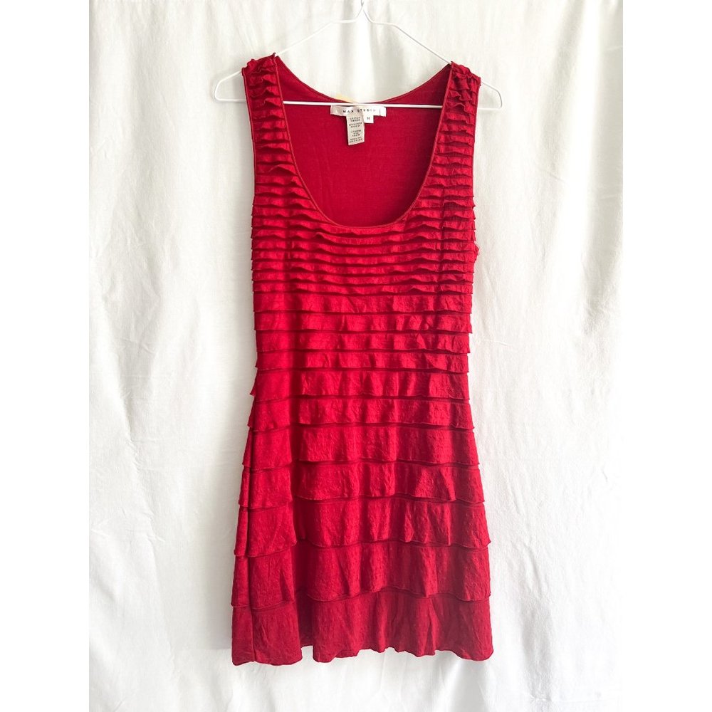 Max Studio NWT Hot Pink Ruffled Tank Top